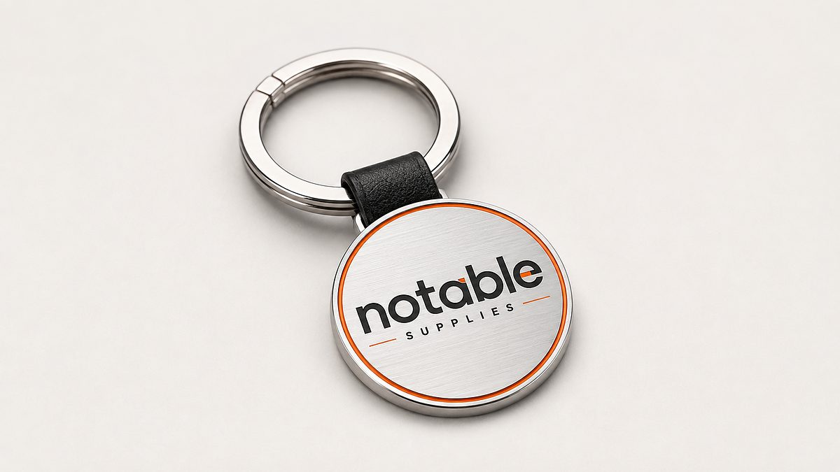 Executive keyring, branding and merchandise supplied by Notable Supplies in Uganda