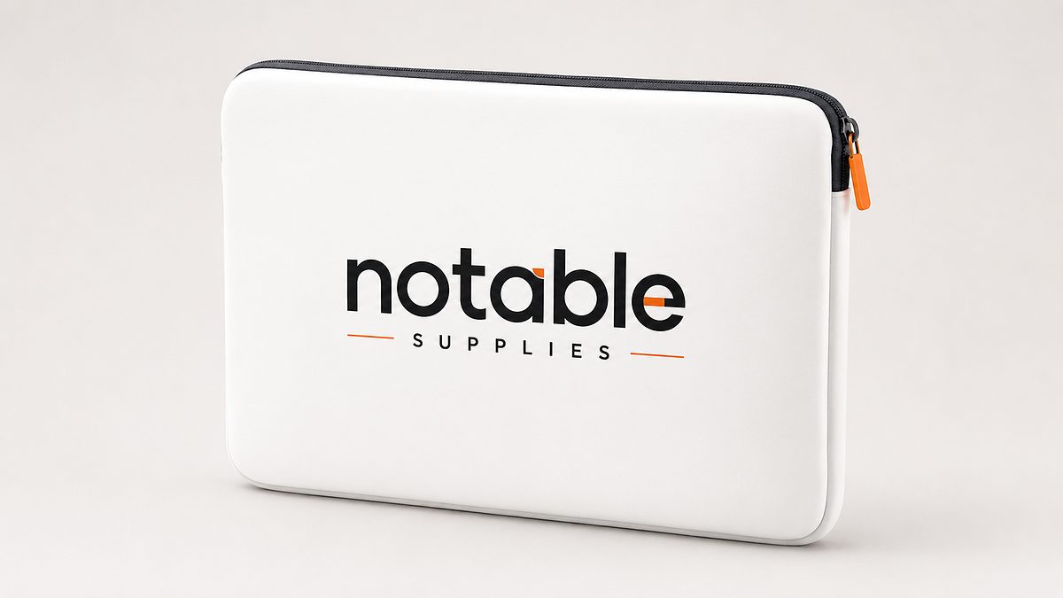 Laptop sleeve, branding and merchandise supplied by Notable Supplies in Uganda
